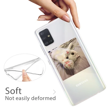 Super Cute Kačių Silikono Soft Case For Samsung Galaxy A52 A72 A51 A71 A50 A70 A02 A12 A42 A31 A32 A21S A41 A20 A30 A40 A11 Dangtis