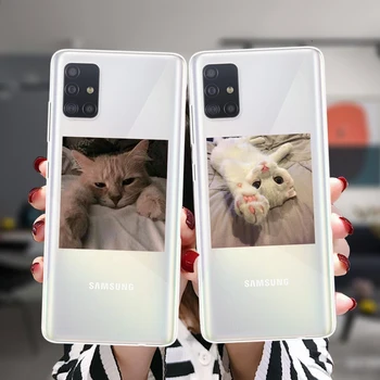 Super Cute Kačių Silikono Soft Case For Samsung Galaxy A52 A72 A51 A71 A50 A70 A02 A12 A42 A31 A32 A21S A41 A20 A30 A40 A11 Dangtis