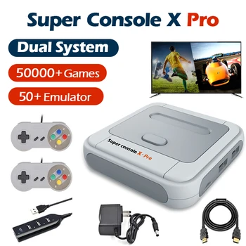 Super Konsolės X Pro Belaidžio Retro Žaidimų Konsolės Mini TV Box Video Žaidimų konsolė, WiFi 4K 50+ Emuliatorius 50000+ Žaidimai PS1/N64/DC