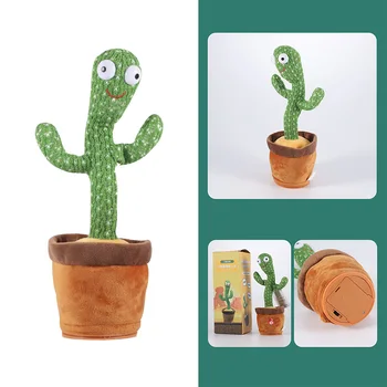 Suplakti Šokių Kaktusas Įdaryti Augalų Žaislas Šokių Pliušinis Lėlės Vaikams, Vaikų Ankstyvojo Ugdymo Pliušinis Mielas Žaislai, Drebulys Šokių Kaktusas