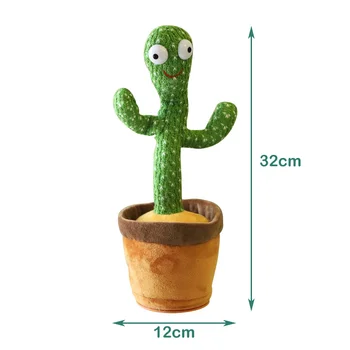 Suplakti Šokių Kaktusas Įdaryti Augalų Žaislas Šokių Pliušinis Lėlės Vaikams, Vaikų Ankstyvojo Ugdymo Pliušinis Mielas Žaislai, Drebulys Šokių Kaktusas