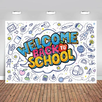Sveiki sugrįžę Į Mokyklą Fone, Pirmą Dieną Darželyje Baltos Fotografijos Fone Klasės Tiekimo Biuras Reklama Mokytojai