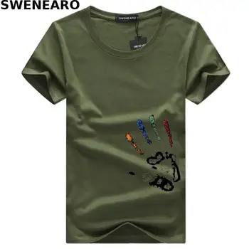 SWENEARO 2021 m. vasaros didelis palmių modelio spausdinimo marškinėliai vyriški atsitiktinis O-kaklo trumparankoviai brand T-shirt vyrų kvėpuojantis T-shirt