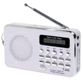 T-205 FM Radijo imtuvas skaitmeninės Multimedijos Radijo Nešiojamas Mini Lauko radijo Garsiakalbis MP3 Muzikos grotuvas Garsiakalbis Sporto Garsiakalbis