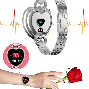 T52S vandeniui pažangus fitneso stebėti Moterų Gražių laikrodžių apyrankės priminimas Smartwatch Moterų Širdies ritmo monitorius Miego Stebėjimo t