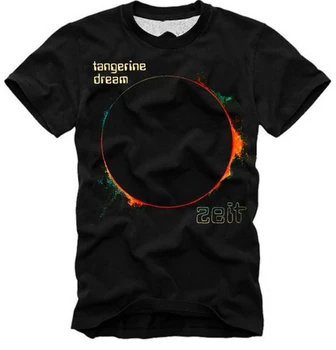 Tangerine Dream (T-Shirt Zeit Elektroninė Muzika, Naujojo Amžiaus Prog Kraftwerk 3952 Dtg Aukščiausios Kokybės Marškinėliai