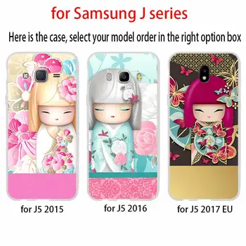 Telefonas Samsung Galaxy J6 J4 Plius J8 j3 skyrius J7 2018 J5 j3 skyrius j7 2016 2017 j6 Premjero Padengti Atveju kawaii Japonijos Kokeshi Lėlės
