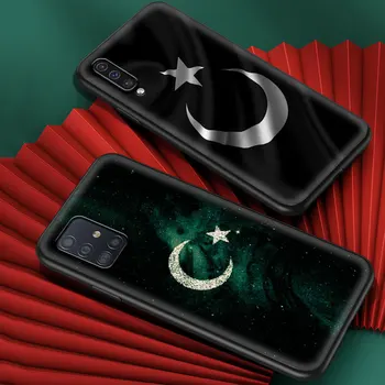 Telefono dėklas Samsung Galaxy A72 A91 A51 A71 5G A21s A11 A31 A41 A12 A02s Juoda Korpuso turkijos vėliava Meno