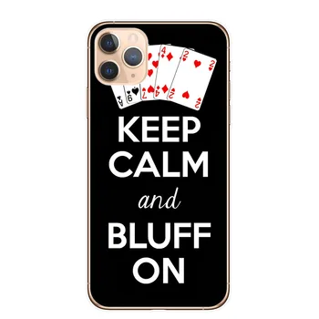 Texas Poker ACE Kietas Kaukolė Telefono dėklas skirtas iPhone 12 12mini 11 Pro XS Max XR X 7 8 6s Plius SE2020 5s Silikono TPU Minkštas Galinį Dangtelį