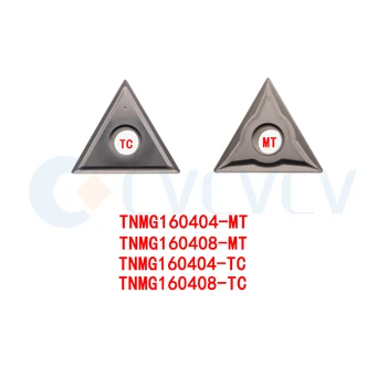 TNMG160404-MT LF90 TNMG160408-TC CNC Tekinimo Karbido Įdėklai, Tekinimo Įrankiai, Trikampis Metalo Keramikos Apdirbimo Plieno Sumažinti Aukšto Apdaila