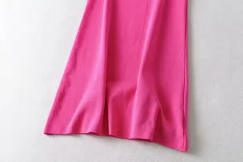 Toppies Vasaros Camisole Megzti Suknelė Seksualus Rose Mini Suknelė Moteris Atostogų Paplūdimyje Sundress