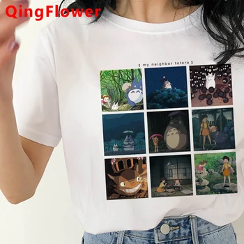 Totoro Studio Ghibli marškinėliai drabužių moterims grafinis tees moterų streetwear pora drabužių kawaii marškinėlius drabužius tumblr streetwear