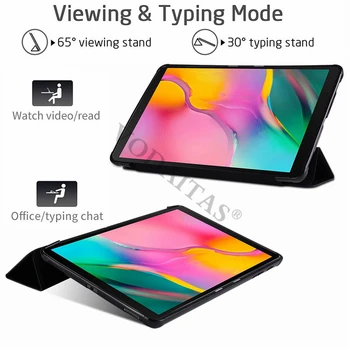 TPU soft Case for Samsung Galaxy Tab 10.1 2019 SM-T510 SM-515 Atveju Ultra Plonas funda Stovo dangtelį Galaxy Tab 10.1 T510