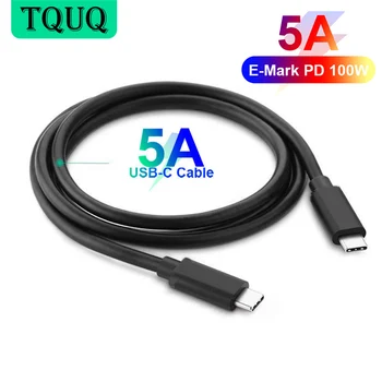 TQUQ USB C su USB C Kabelio, 100W 60W 5A USB Tipo C Greitas Įkroviklis Kabelis Suderinamas su Pastaba 10/10 Plius, MacBook Pro/Air