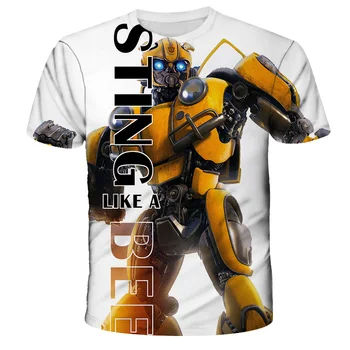 Transformatoriai 3D Atspausdintas T-shirt Vasaros Autobot Kamane Vaikų Tee Viršūnes Kietas Streetwear T Shirts, Berniukas, mergaitė Vaikai Trumpas rankovės