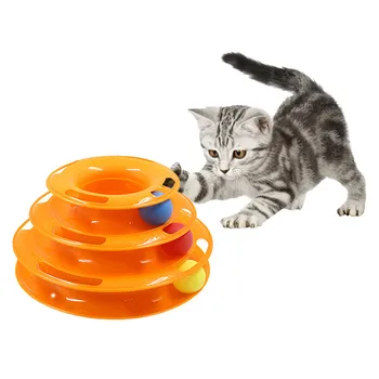 Trijų Lygių naminių kačių žaislas Tower Dainos Disko katė Žvalgybos Pramogų trigubai mokėti disko kačių žaislai kamuolys Mokymo Pramogų plokštė