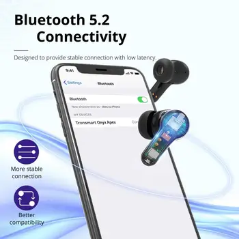Tronsmart Onikso Apex 3040 Bluetooth 5.2 Triukšmo atšaukiu Ausinės Qualcomm® aptX™ palaiko balso asistentas