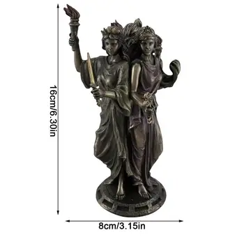 Trys Deivės Statula Graikų Religijos Triple Forma Hecate Deivės Statula Dervos Amatų Namų Dekoro Meditacijos