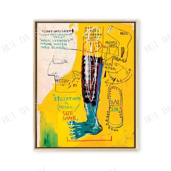 Trys Karaliai - Basquiat Art Print , Abstraktusis Menas, Spausdinti, Derliaus Meno Plakatas, Modernus Menas Spausdinti, Pop Sienos Menas, Namų Dekoro Meno