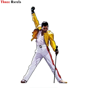 Trys Ratels FTC-810# 12x18.6cm Freddie Mercury Vinilo Decal Automobilių Langų Siena Lipdukas Bohemian Rhapsody KARALIENĖ