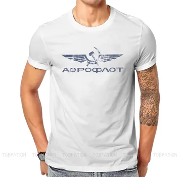 TSRS Aeroflot Logo T Shirt Klasikinių Grafikos Aukštos Kokybės Marškinėlius Negabaritinių Crewneck Trumpas Rankovės