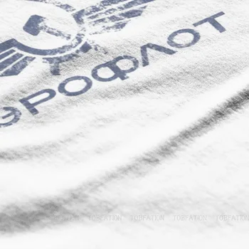 TSRS Aeroflot Logo T Shirt Klasikinių Grafikos Aukštos Kokybės Marškinėlius Negabaritinių Crewneck Trumpas Rankovės