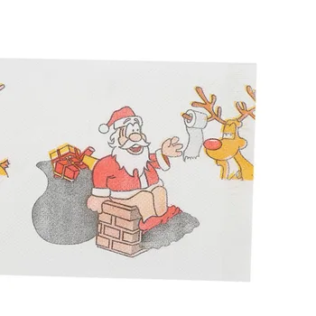 Tualetinio Popieriaus Ritinėlis Kalėdų Modelio Serija Creative Spausdinimo Santa Claus Kūrybinio Modelio Praktinis 3 Sluoksnių Veido