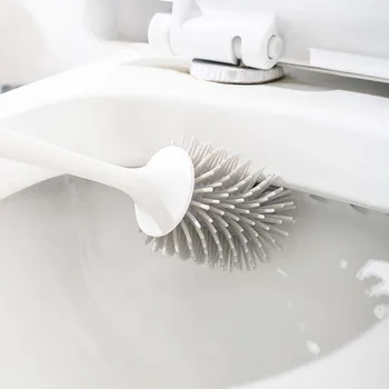 Tualeto šepetys ilga rankena minkšta plaukų tualeto valymo šepetėlių rinkinį, silikono ne mirusiųjų kampe sienos kabo wc valymo šepetys 2021