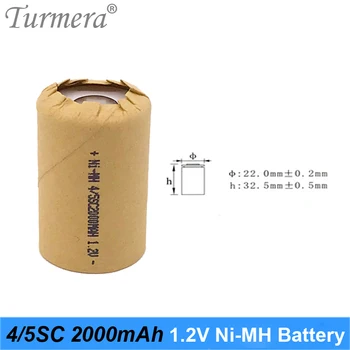 Turmera 1.2 V Ni-MH Baterija skaičius 4/5 SC 2000mAh 10C Išlydžio Srovė Atsuktuvas Baterija ir Dulkių siurblys Robotas A1