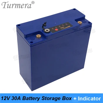 Turmera 12V 30Ah Baterijos Laikymo Dėžutė Atveju su DC Uosto Indikatorius Statyti 48Pieces 18650 Baterija Nepertraukiamo Maitinimo šaltinis 12V