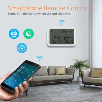 Tuya Smart Gyvenimo Zigbee Temperatūros Ir Drėgmės Jutiklis Patalpų Termometras Su Drėgmėmačiu LCD Ekranas Paramos Alexa 