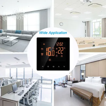 Tuya WiFi ES Smart Vandens Grindų Šildymo, Oro Kondicionierius LCD Touch Temperatūros Kontrolės Mobile App 