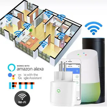 Tuya ZigBee Smart Plug ES 16A Galia Stebėti Laikmatis Lizdas Smart Home Belaidžio Suderinama Alexa 