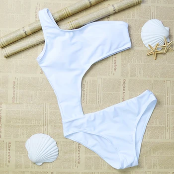 Tuščiaviduriai Moterų plaukimo kostiumas vientisi maudymosi kostiumėlį Moterų Paplūdimio Juoda balta Maudymosi Kostiumą, Push up maudymosi Kostiumėliai Moterims