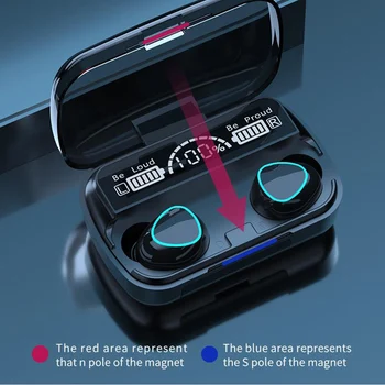 TWS Bluetooth 5.1 Ausinės Hifi Stereo Bevielės žaidimo Ausinės Sporto Ausinės Vandeniui Ausinių Ausines Su Mic Įkrovimo Dėžutę