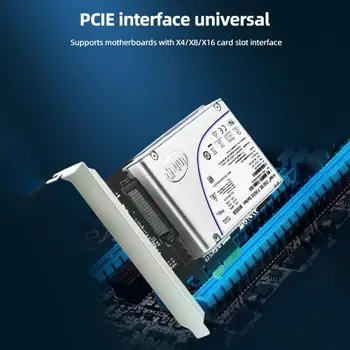 U. 2 PCI-E X4 Riser Card 3.0 SFF-8639 Į VSD Extension Adapter U. 2 SSD SATA PCI Express Card 2,5 Colių SATA HDD Kompiuteris Ac