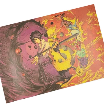 Uchiha Sasuke Plakatas Klasikinis Anime Ir Animacinių Filmų Kraft Popieriaus Dažymas Sienų Lipdukai Baras, Kavinė Poilsio Namų Dekoro Priedai