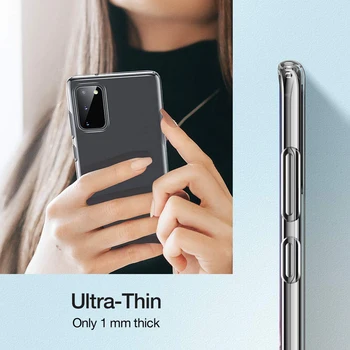 Ultra plonas Aišku, Minkštos TPU Telefono dėklas Samsung Galaxy S20 FE S20 S21 Ultra S10 5G E Lite S8 S9 S7 S6 Plus krašto A10 A20 A30 A40
