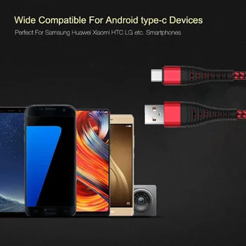 UNIJA QC3.0 4A Greito Įkrovimo Kabelį, Tipas C USB C Micro USB Laidas Duomenų Perdavimo Mobiliųjų Telefonų Priedai Samsung HTC Oneplus