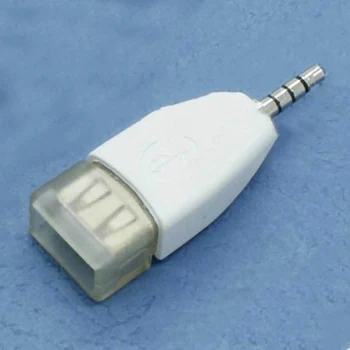 Universalus Automobilių Konverteris Adapteris USB 2.0 Moterų 3,5 mm Male AUX Audio Patvarus Automobilis Kištuko Lizdas