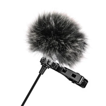 Universalus Lavalier Microphone Furry Priekinio stiklo Kailio prekinis, galinis Stiklo Vėjo apsauginės ausinės Minkštas SONY RODE xiaomi Atvartas Lavalier Mic 5mm