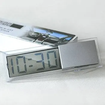 Universalus Mini Skaitmeninis Automobilių Elektroninis Laikrodis Aukštos Kokybės Patvarus Skaidrius LCD Ekranas Skaitmeninis laikrodis Su Gyvis Automobilių Puošimas