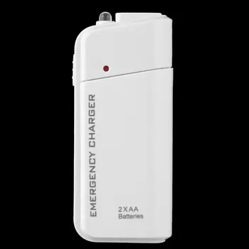 Universalus Nešiojamas USB Avarinės 2 AA Baterijos Extender Kroviklį Power Bank 