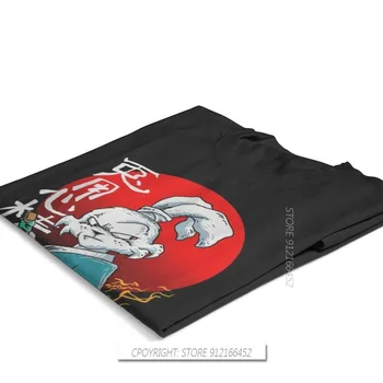 Usagi Yojimbo Triušis Hip-Hop Streetwear Japonijos Samurajų Akechi Mitsuhide Bushi Homme Marškinėliai Grynos Medvilnės Ofertas Trumpas Rankovės