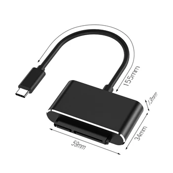 USB 3.0 prie SATA jungties Kabelį, Tipas C Kietojo Disko Adapteris USB 3.0 prie SATA Konverteris, Laidas 3.5 Colio Išorinis HDD SSD 7+15 Pin