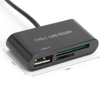 USB 3.1 USB-C Hub TF Atminties Kortelių Skaitytuvas C Tipo USB 2.0 OTG Adapteris, skirtas Telefoną Prijungti ir Leisti be Vairuotojo Programinė įranga