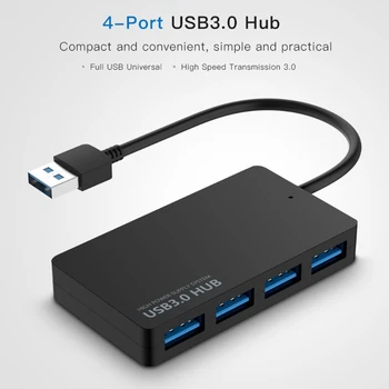 USB 4-Port-Ultra Plonas 3.0 Hub Multi-Uosto Plėtros Centru Multi-Purpose Praktiškai Naudinga Hub Splitter Dydis 75X40X10mm