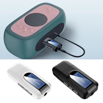 USB Bluetooth 5.0 + EDR + LCD Ekranas ir Garso Imtuvas, Siųstuvas, TELEVIZIJOS PC Vairuotojo-Free USB Dongle 3.5 3.5 MM AUX Belaidžio ryšio Adapteris