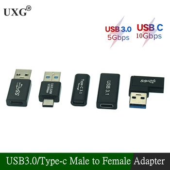 USB-C 10Gbps USB3.1 usb Tipo c otg Kištuko lizdas Maitinimo Jungtis Įkrovimo Adapterio Tipas-C ilgiklis Laptop Tablet Telefono