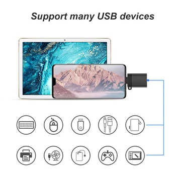 USB C OTG Adapterio Greitas USB 3.0 C Tipo Adapteris Keitiklis Paramos OTG Už Xiaomi 4C /Huawei /HTC Oneplus LG Tablet